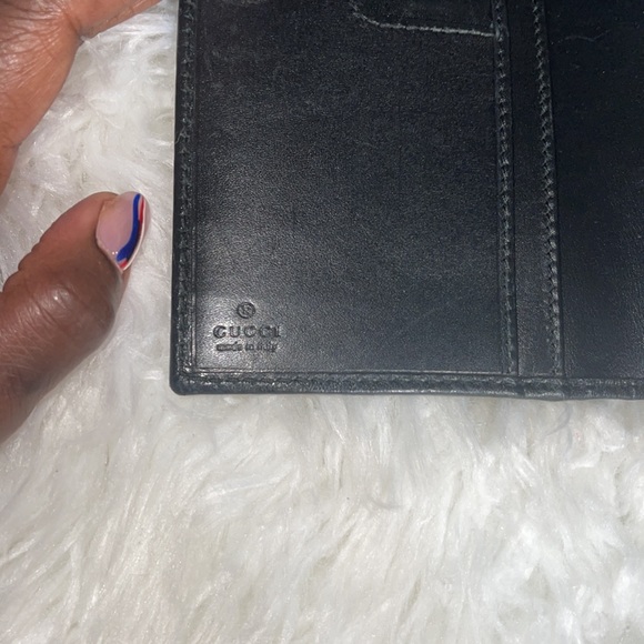 GUCCI VINTAGE CRYSTAL GUCCISSIMA GG INTERLOCKING PVC LEATHER LONG WALLET ITALY - Picture 8 of 17